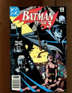 Batman #436 - Batman Year 3 Part 1 of 4! (6.5) 1989
