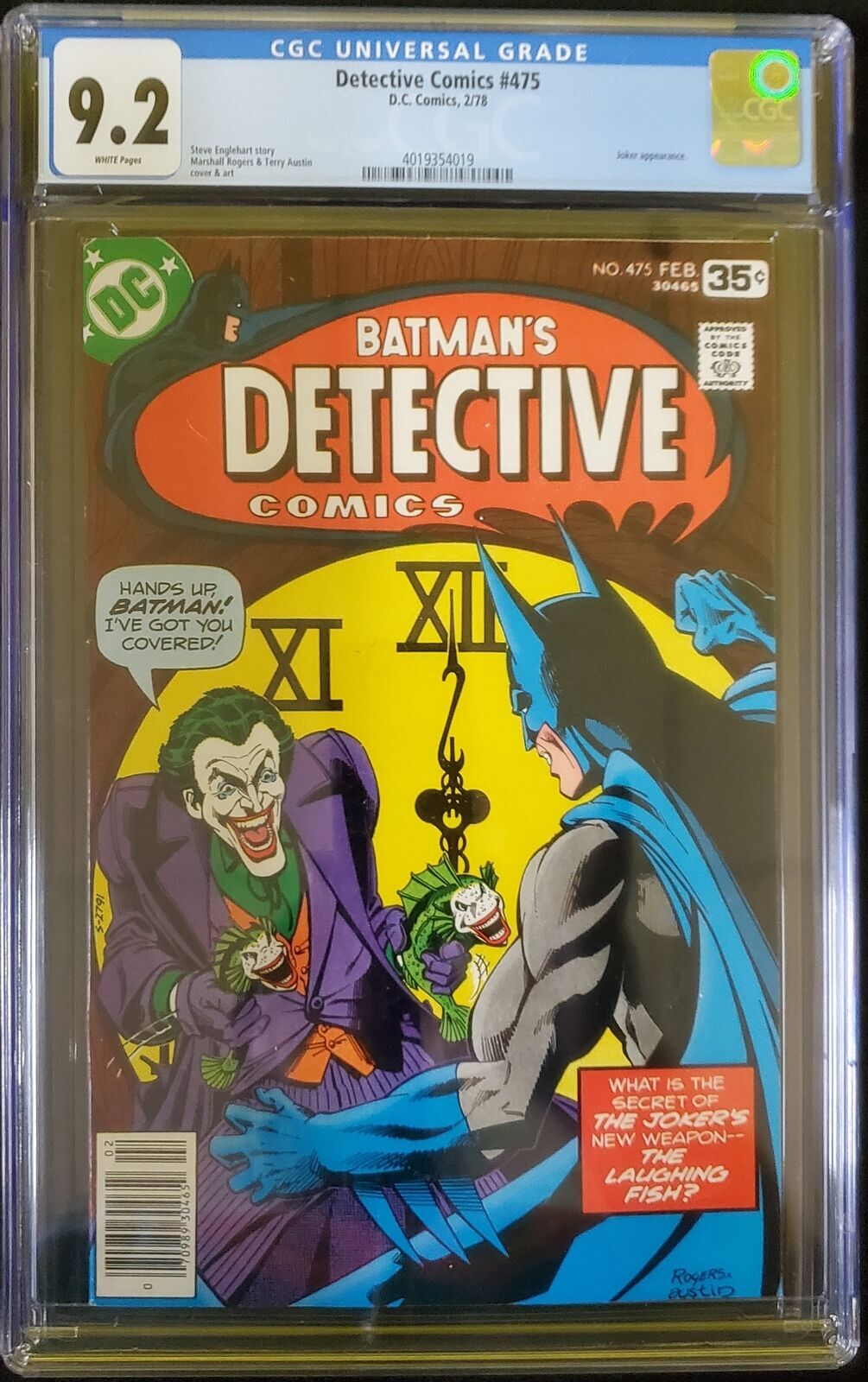Detective Comics #475 1978 Batman Laughing Fish DC CGC Graded 9.2