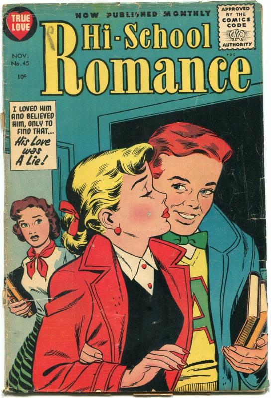 Hi-School Romance #45 1955- Harvey comics- Bob Powell art G