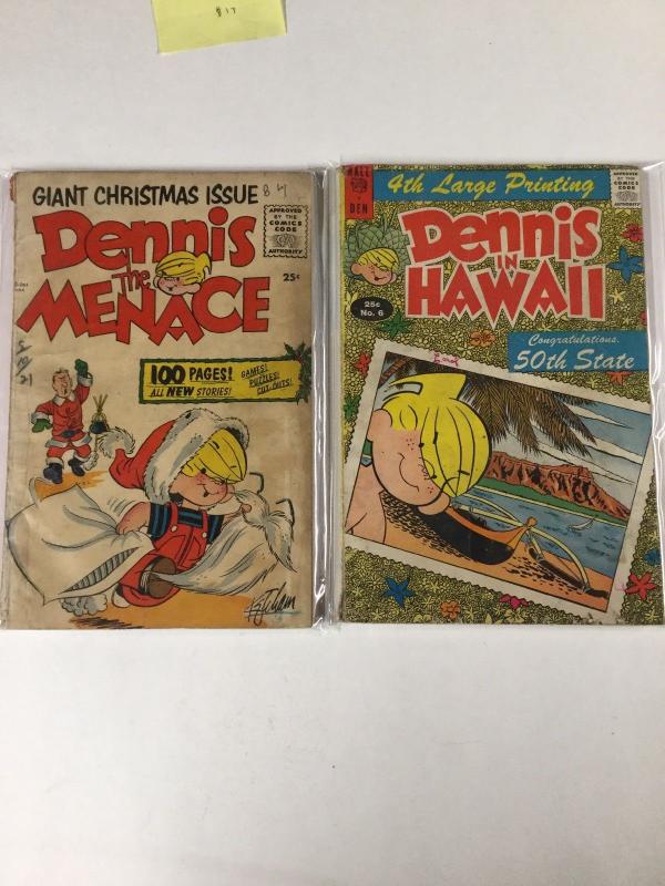 Dennis The Menace In Hawaii And Christmas Issues 6 And ? 2.0 Gd Good Golden Age