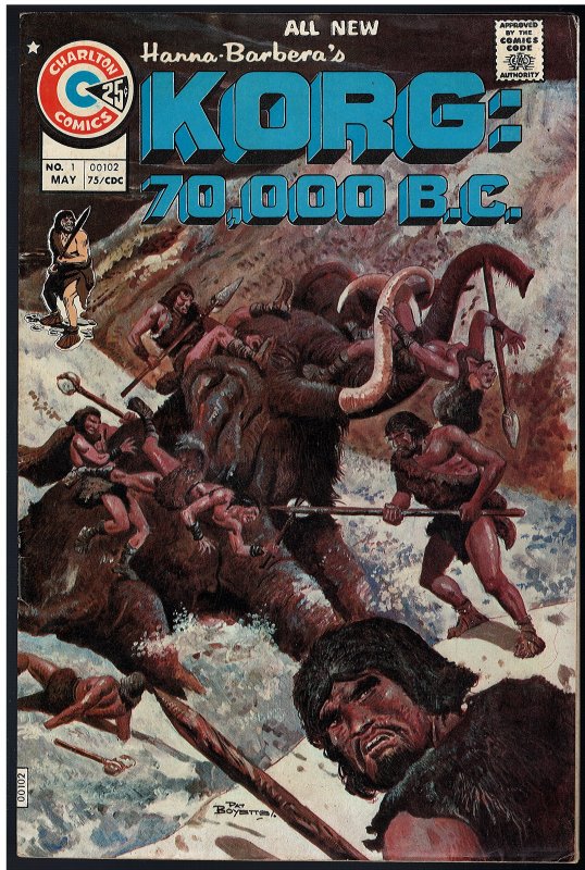 Korg: 70,000 B.C. #1 (Charlton, 1975)