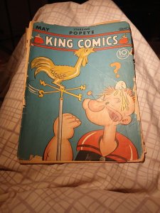 KING #49 1940-DAVID MCKAY-POPEYE-FLASH GORDON-MANDRAKE-golden Age Ww2 Era Book