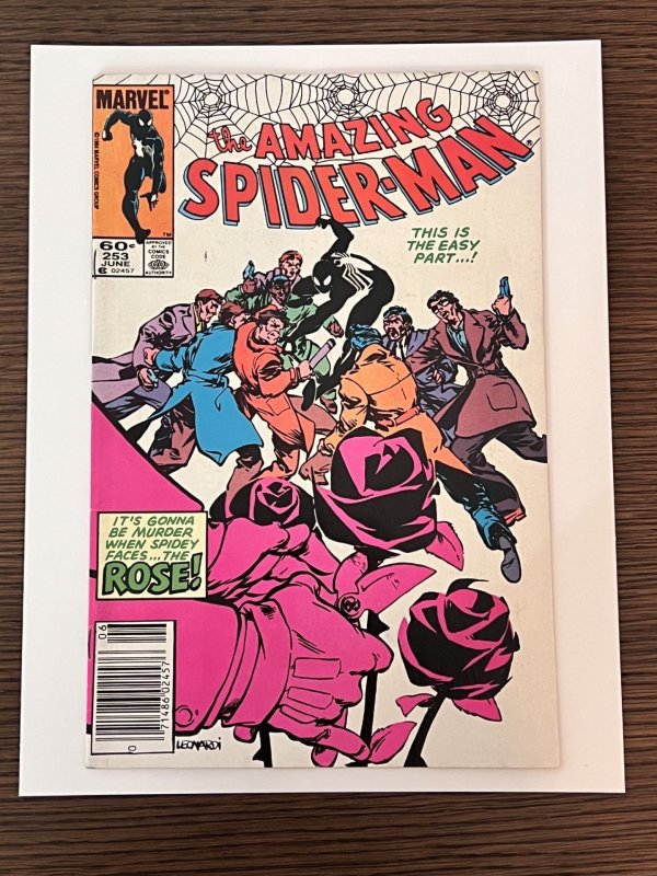 The Amazing Spider-Man #253 (1984). VF-. 1st app The Rose! DeFalco-s begins.