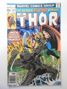 Thor #265 (1977) VG- Condition tape pull back cover