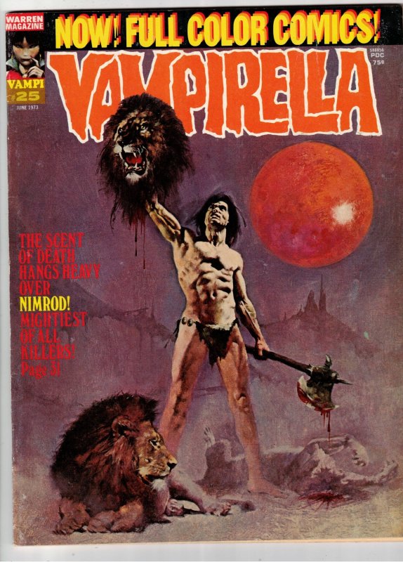 Vampirella #25 (1973) FN/VF Mid-High-Grade Frazetta Cover C'ville CERT!