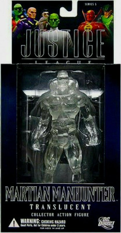 DC Direct Justice League Martian Manhunter Translucent Figure - Series 5 - MIB