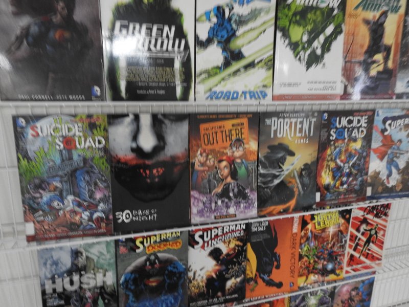 Huge Lot 36 TPB's W/ Green Arrow, Superman,  Batman+ Avg Fine+ Condition!