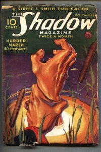 SHADOW PULP-Murder Marsh-Oct 1 1934-MAXWELL GRANT-G/VG