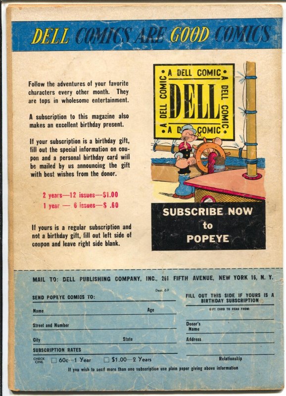 Popeye #7  1949 - Dell  -VG- - Comic Book