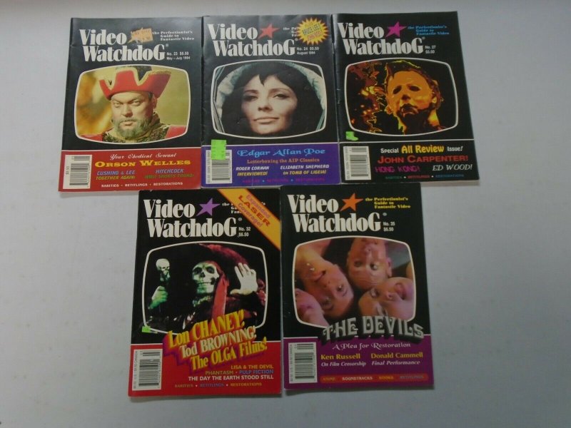 Video Watchdog lot 10 different early issues avg 6.0 FN (1990-96)