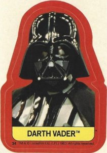 1983 Star Wars: Return of the Jedi Sticker #34 Darth Vader