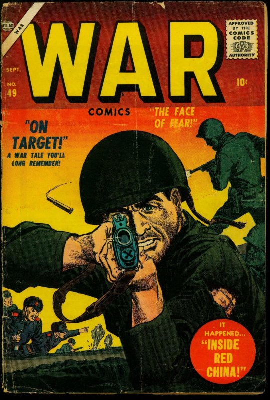 War Comics #49 1957- Atlas War- Final issue- Gene Colan G/VG