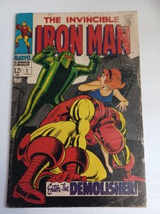 The Invincible Iron Man #2 - 1st Demolisher - Janice Cord - 1968 - (-VG)