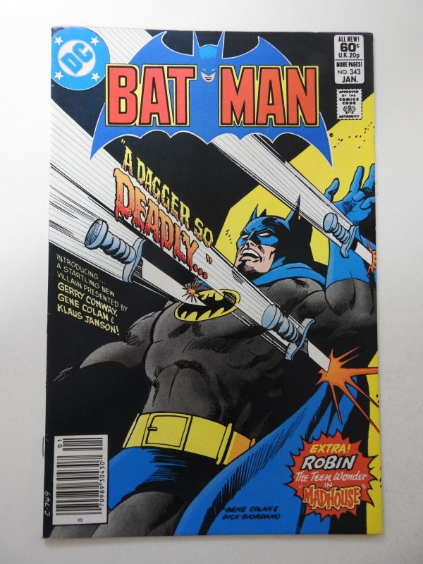 Batman #343 (1982) FN/VF Condition! Atari Insert intact!