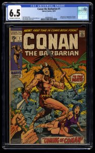 Conan The Barbarian #1 CGC FN+ 6.5 Off White to White