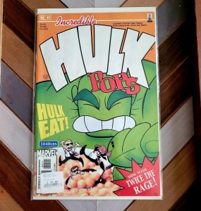 HULK POPS! 2x the Rage!  MARVEL's THE INCREDIBLE HULK #41 (Aug, 2002) Cereal box