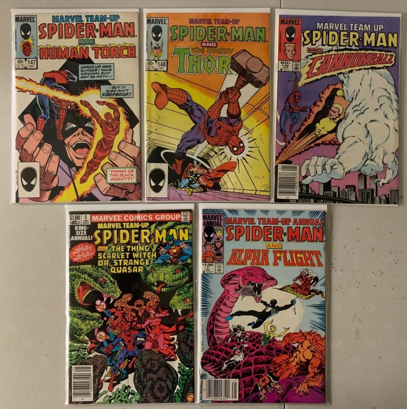 Marvel Team-Up comics lot #108-149 + 2 annual 37 diff avg 6.0 (1981-85)