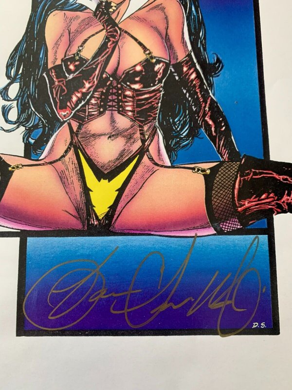 VAMPIRELLA in Thigh High Boots SIGNED by DS 14 3/4 x 11 Print FN 6.0