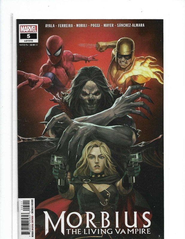 Morbius the Living Vampire #5  MAIN COVER A MARVEL 2019 NM  nw07