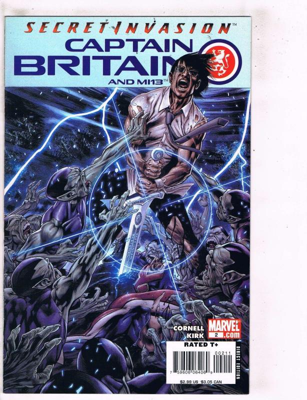 Lot Of 2 Captain Britain MI13 Marvel Comic Books # 1 2 Black Knight ...