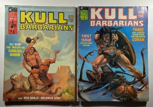 Kull and The Barbarians #1 & #2 1975 Marvel Magazine