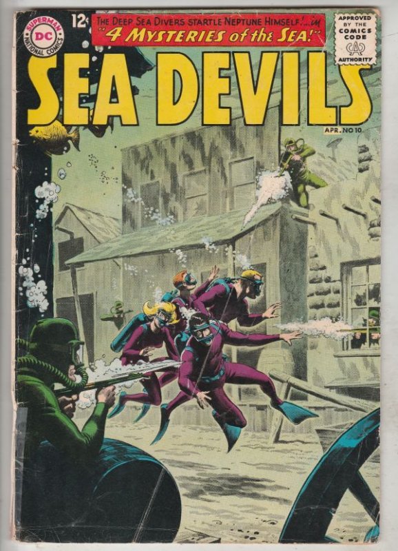 Sea Devils #10 (Apr-63) VG+ Affordable-Grade Sea Devils (Dane Dorrence, Biff ...