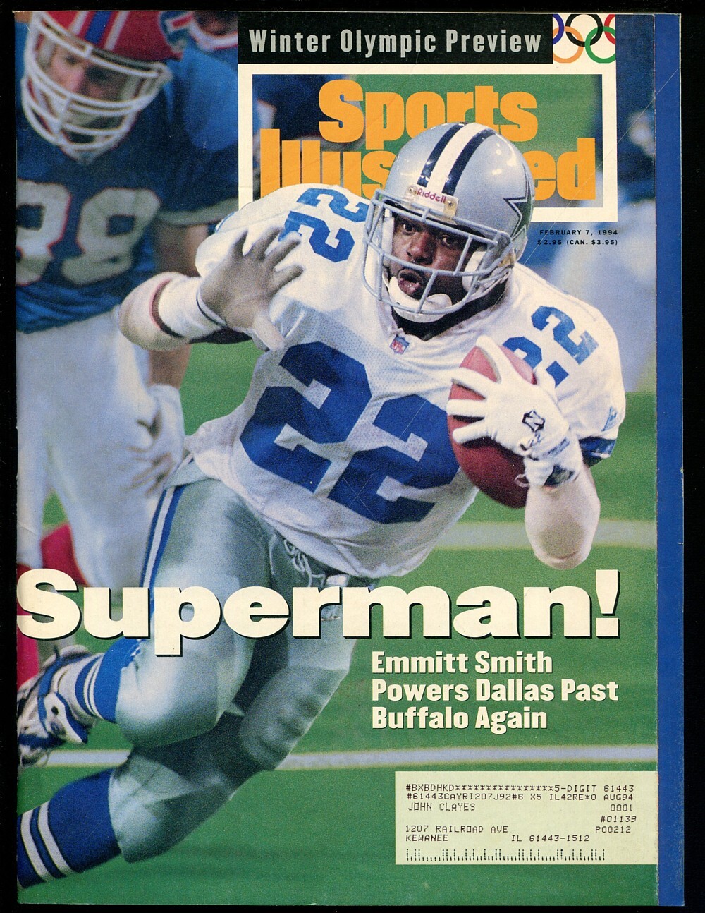 Sports Illustrated ( 6.5 FN+ ) Emmitt Smith / February 1994