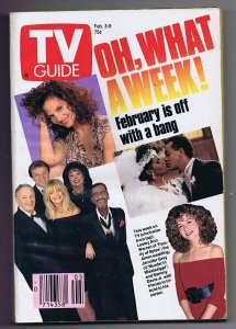 ORIGINAL Vintage February 3 1990 TV Guide No Label Sammy Davis Jr Lesley Warren