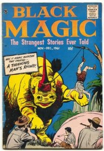 Black Magic V.8 #5 1961-Last Issue- Rhino torture cover- Bob Powell FN