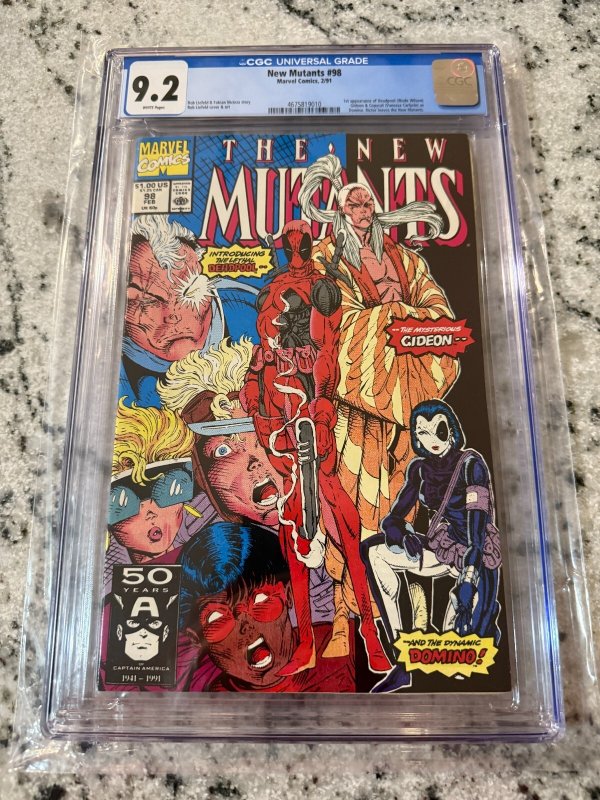 New Mutants # 98 CGC Graded 9.2 Marvel Comic Book 1st Deadpool Appearance JH23