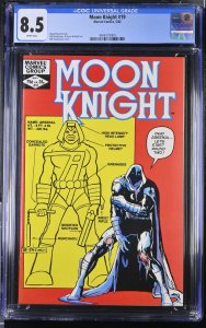 Moon Knight #19 1982 Marvel 8.5 VF+ CGC Graded Comic Bill Sienkiewicz