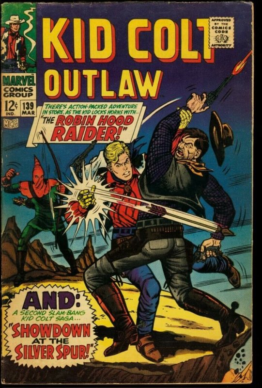 KID COLT OUTLAW #139-MARVEL 12 CENT WESTERN VG