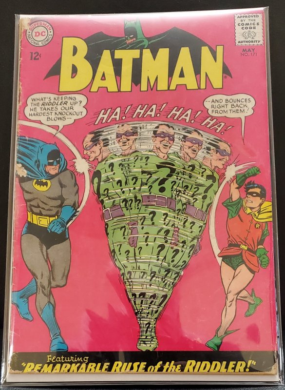 Batman #171 (1965) Key Issue First Appearance of The Riddler in Silver Age