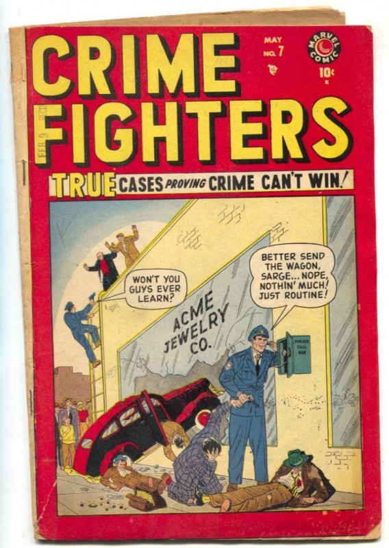 Crime Fighters #7 1949- Marvel Golden Age comic VG