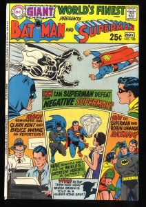 World's Finest Comics #188 VF 8.0 White Pages Batman Superman!