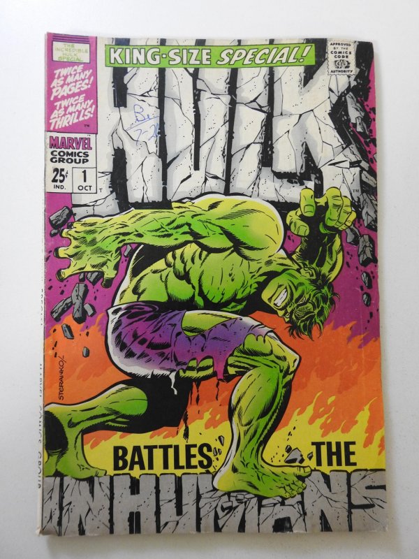 The Incredible Hulk Annual #1 (1968) VG+ Condition! 1 in spine split