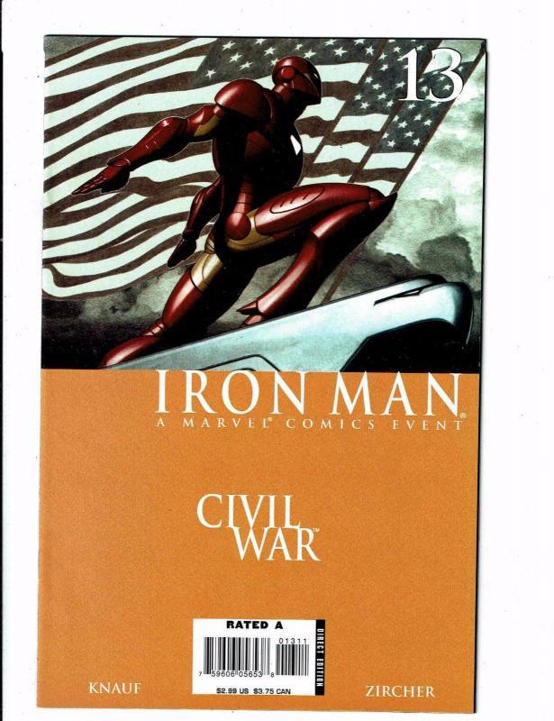 Lot Of 2 Iron Man Marvel Comic Books # 13 14 Civil War Captain America J123