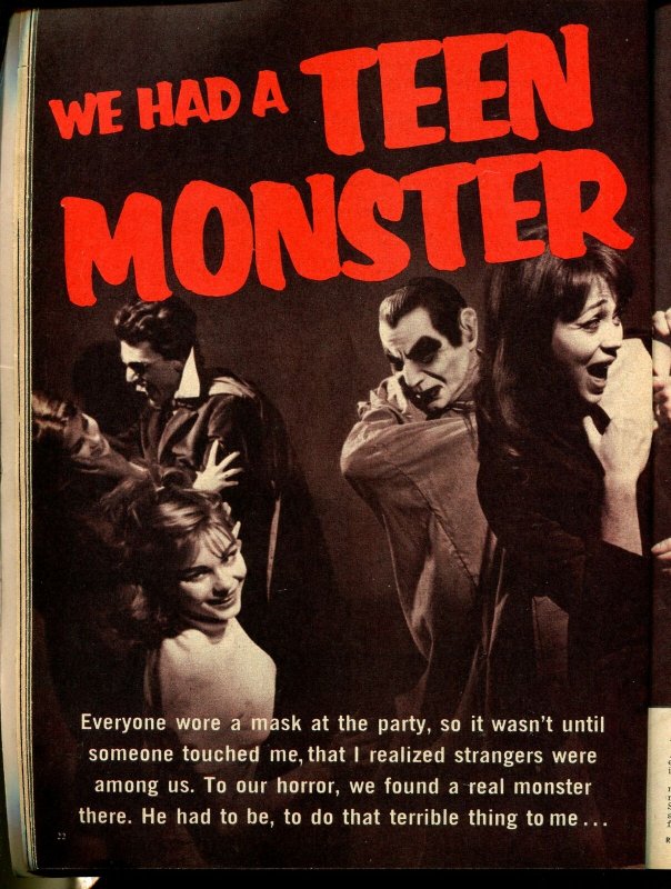 Real Confessions 1/1965-Sterling-Kennedy wives-Teen Monster Party-pulp-FN