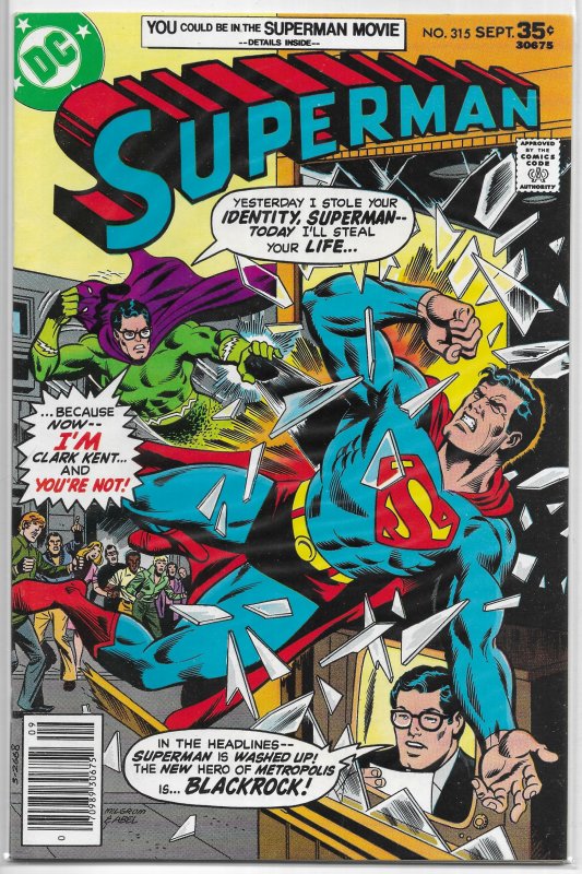 Superman   vol. 1   #315 FN Blackrock