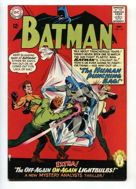 BATMAN #174 DC human punching bag cover - Silver Age! FN/VF