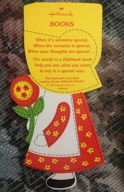 Super cutie!1976 Hallmark friendship book mark