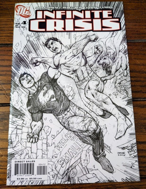 Infinite Crisis #4 2nd Print NM Jim Lee Sketch Variant  DC Comics Blue Beetle