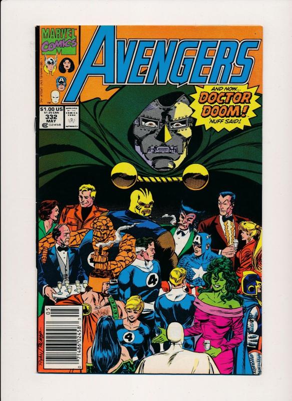 Marvel LOT of 5- THE AVENGERS #280('87),#332-335('91) ~ FINE (PF235)