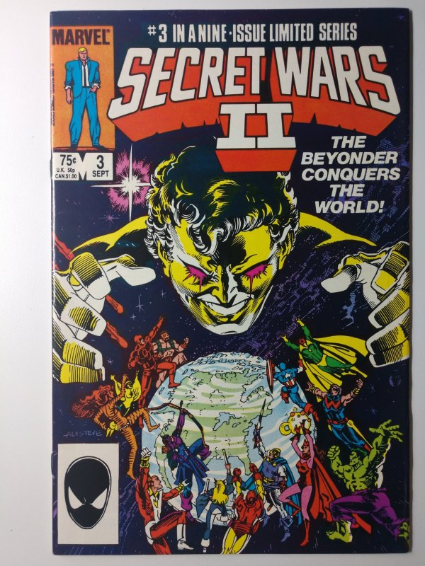 Secret Wars II #3 (9.0, 1986) 1st full app of the Beyonde