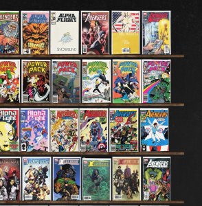 Huge Lot 150+ Comics with Alpha Flight, Power Pack, The Avengers & More!