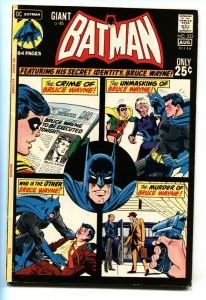 Batman #233 1971- DC Giant- Bruce Wayne VF-