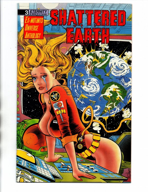 Shattered Earth #3 - Scifi Girls - early Jim Balant - Eternity - 1988 - VF/NM