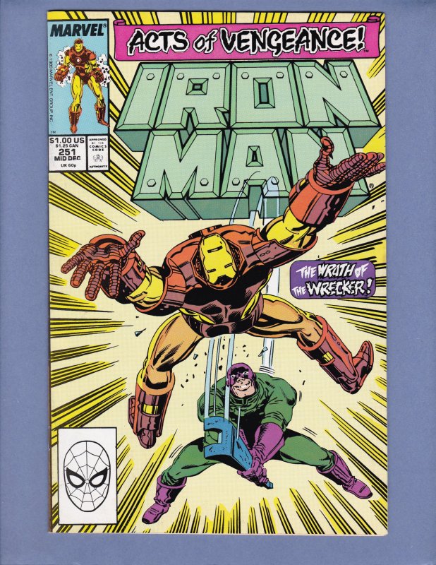 Iron Man #251 NM Wrecker Marvel 1989