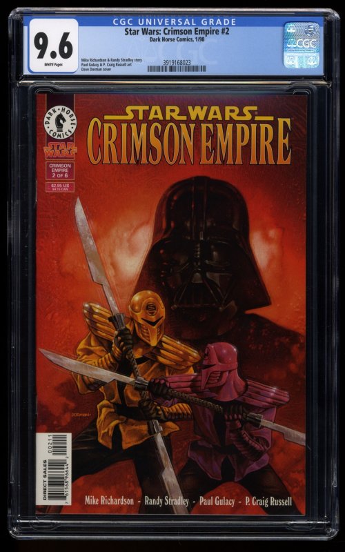 Star Wars: Crimson Empire #2 CGC NM+ 9.6 White Pages