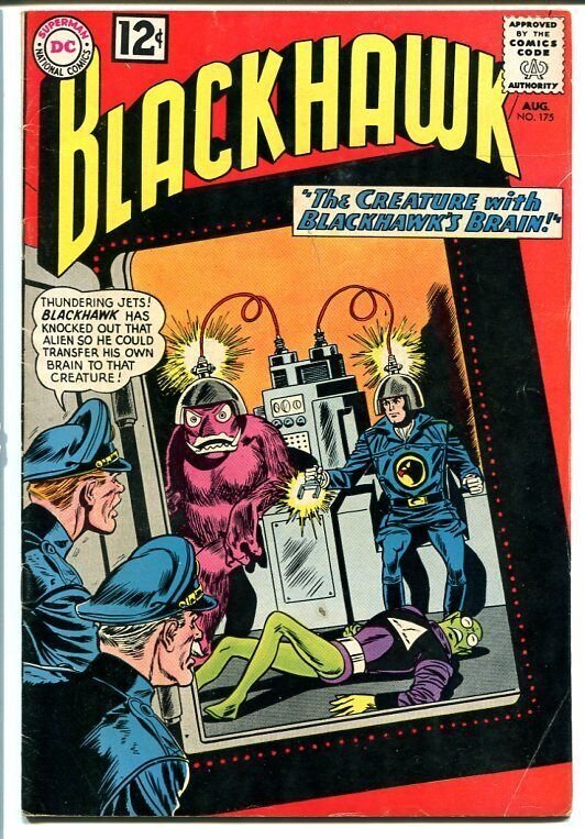 BLACKHAWK #175 1962-DC COMICS-TRANSFERRING BRAINS! WILD VG/FN